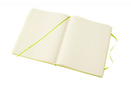 Notes MOLESKINE Classic, XL, 19x25cm, gładki, twarda oprawa, 192 strony, lemon green