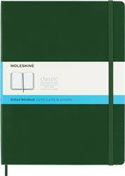 Notes MOLESKINE Classic XL (19x25cm) w kropki, twarda oprawa, myrtle green, 192 strony, zielony