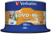 Płyta DVD-R VERBATIM AZO, 4,7GB, prędkość 16x, cake, 50szt., do nadruku