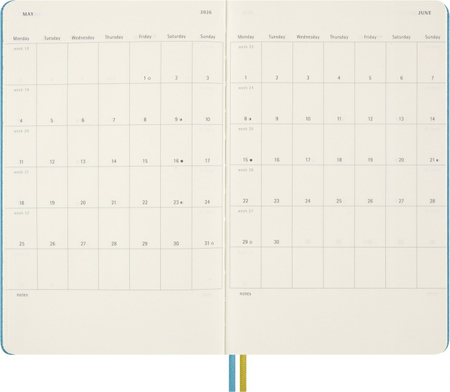 Kalendarz tygodniowy MOLESKINE 2025/26,18M, L, twarda oprawa, 13x21cm, edycja limitowana, Peanuts Charlie&Lucy