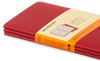 Zestaw 3 zeszytów MOLESKINE Cahier, P, 9x14cm, w linie, 64 stron, cranberry red