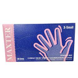 Rękawice nitrylowe, Maxter Blue, 100 szt., rozmiar XS