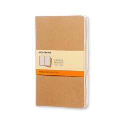 Zestaw 3 zeszytów MOLESKINE Cahier Journals L (13x21cm), w linie, 80 stron, piaskowy