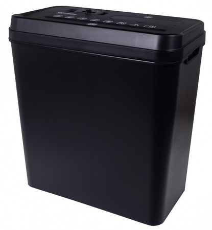 Niszczarka OFFICE PRODUCTS, paski, do 10 kartek A4, kosz 14l, czarna