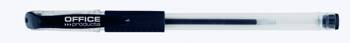 Długopis żelowy OFFICE PRODUCTS, gumowy uchwyt, 0,5mm, czarny