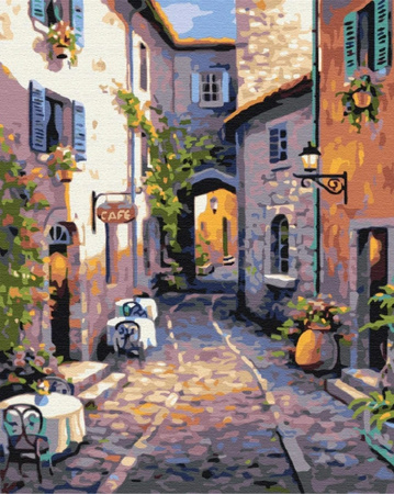 Malowanie po numerach BRUSHME, 40x50 cm, cicha ulica, 1 szt., w pudełku