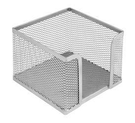Pojemnik na karteczki MEMOBE metalowysrebrny