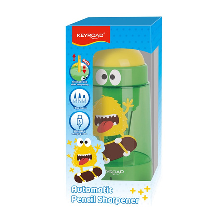 Temperówka elektryczna KEYROAD, USB, pojedyncza, zielona