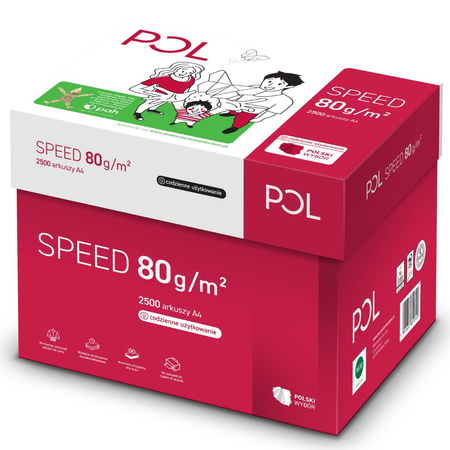 Papier ksero POL SPEED, A4, klasa C, 80gsm, 500ark. - 300 szt. - 1 Paleta