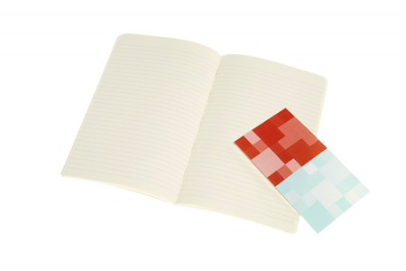 Zestaw 2 zeszytów MOLESKINE Volant, L, 13x21cm, w linie, 96 stron, coral orange/aquamarine