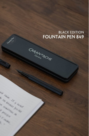Pióro wieczne CARAN D'ACHE 849, Black Code, M, czarne