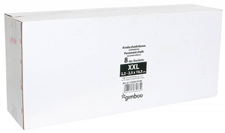 Kreda chodnikowa GIMBOO XXL, w plastikowym wiaderku, 20szt.