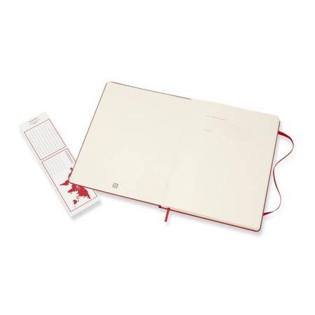 Notes MOLESKINE Classic XL (19x25 cm) gładki, twarda oprawa, 192 strony, czerwony