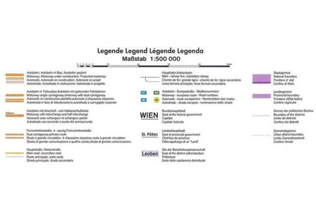 Mapa Austrii administacyjno drogowa na korku do wpinania - 120x90 cm