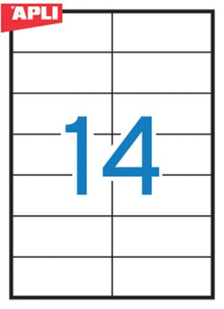 Etykiety uniwersalne APLI, 105x42,4mm, białe