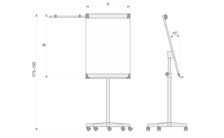 Flipchart TF02 mobilny Classic z ramionami 