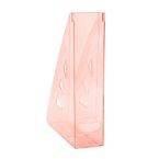 Pojemnik na dokumenty OFFICE PRODUCTS, ażurowy, A4, transparentny czerwony