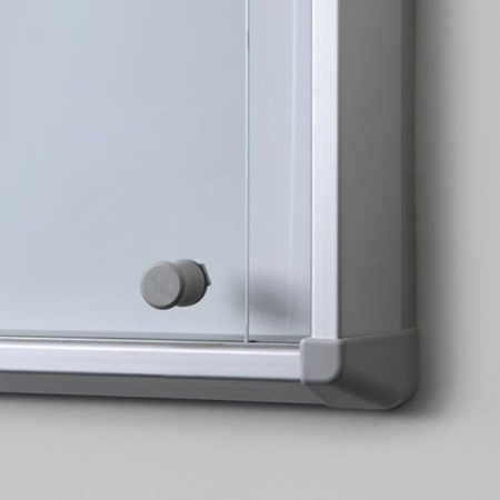 Indoor Lockable Showcase With Sliding Doors 9x A4