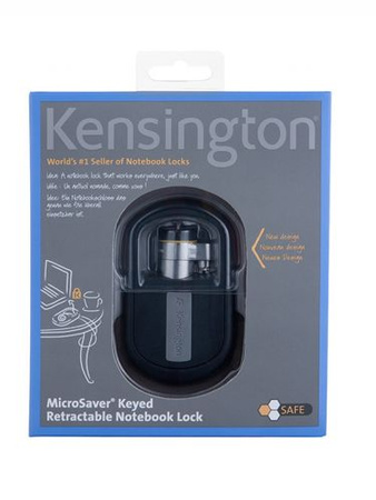 Blokada do laptopów KENSINGTON MicroSaver®, z kluczem, chowana, czarny