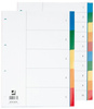 Przekładki Q-CONNECT, PP, A4, 230x297mm, 10+1 kart, mix kolorów