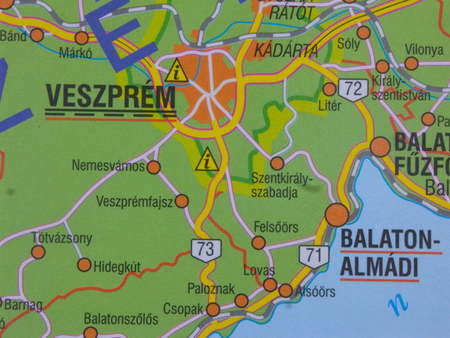 Węgry. Mapa Węgier ścienna