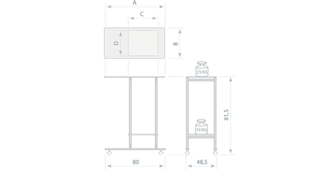 Stolik projekcyjny UNIVERSAL ST007 