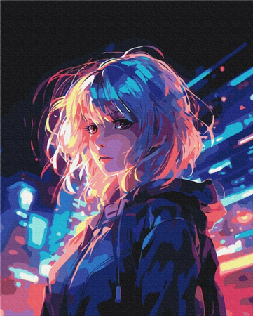 Malowanie po numerach BRUSHME, 40x50 cm, Cyberpunk, 1 szt., w pudełku