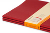 Zestaw 3 zeszytów MOLESKINE Cahier, XL, 19x25cm, w linie, 120 stron, cranberry red