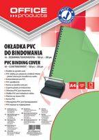 Okładki do bindowania OFFICE PRODUCTS, PVC, A4, 200mikr., 100szt., zielone transparentne