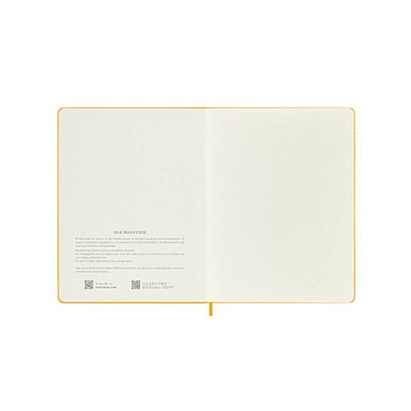 Notes MOLESKINE Classic XL (19x25 cm), linie, twarda, orange yellow, 192 strony, pomarańczowy