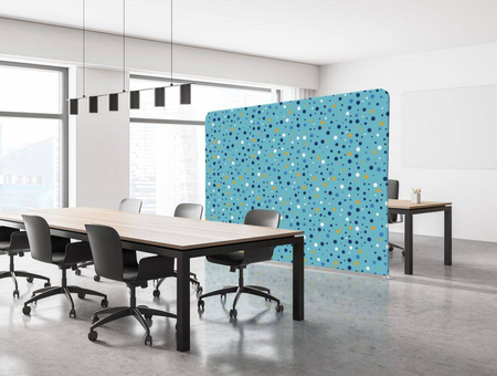 Textile Room Divider 200-150 Double Abstract Japanese Cherry Blossom Green