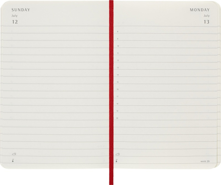 Kalendarz dzienny MOLESKINE 2026, 12M, P, miękka oprawa, 9x14cm, scarlet red
