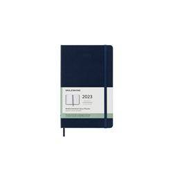 Kalendarz tygodniowy MOLESKINE 2023 12M L (13x21 cm), twarda oprawa, sapphire blue