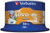 Płyta DVD-R VERBATIM AZO, 4,7GB, prędkość 16x, cake, 50szt., do nadruku