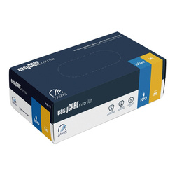Rękawice nitrylowe, EASYCARE, 100 szt., rozmiar M, niebieskie