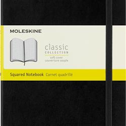 Notes MOLESKINE Classic L (13x21cm) w kratkę, miękka oprawa, 192 strony, czarny