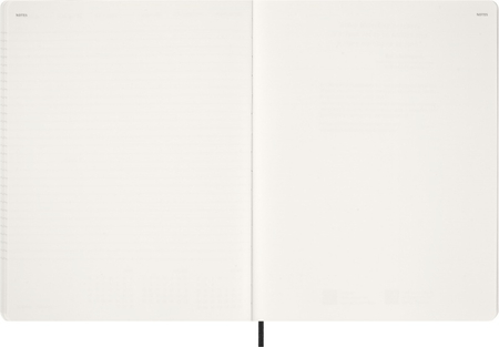 Kalendarz tygodniowy vertykalny MOLESKINE 2026, 15M, XXL, miękka oprawa, 23,5x28cm, czarny