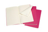 Zestaw 3 zeszytów MOLESKINE Cahier, L, 13x21cm, w linie, 80 stron, kinetic pink