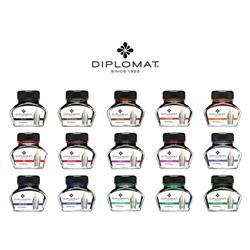 Atrament do piór wiecznych DIPLOMAT, w kałamarzu, 30 ml, czerwony