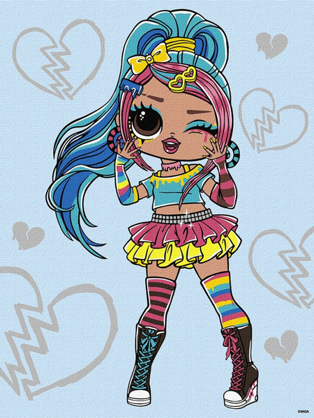 Malowanie po numerach IDEYKA, 30x40cm, L.O.L. Surprise! Tweens Emma, 1 szt., w pudełku