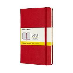 Notes MOLESKINE Classic M, 11,5x18 cm, w kratkę, twarda oprawa, scarlet red, 208 stron, czerwony