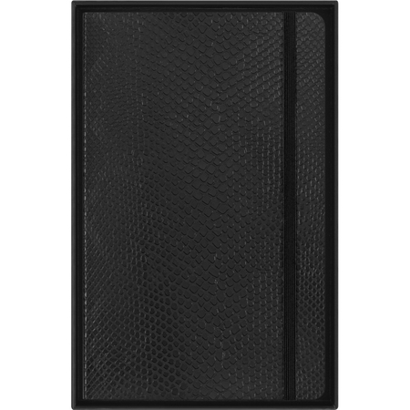 Notes MOLESKINE Pro Boa, synt. skóra węża, w linie, edycja limitowana, w pudełku, czarny