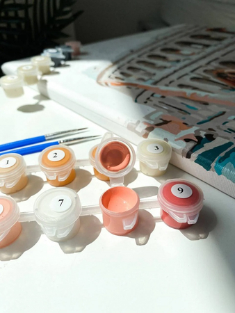 Malowanie po numerach BRUSHME, 40x50 cm, jesienny zachód słońca, 1 szt., w pudełku