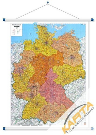 Niemcy. Mapa ścienna Niemiec kodowa 1:700 tys. 96x126cm