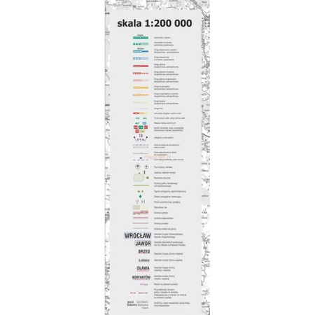 Mapa ścienna Województwa Dolnośląskiego na korku do wpinania 1:200 tys. 96x123 cm