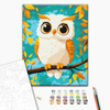 Malowanie po numerach BRUSHME, 30x40 cm, kids, sowa, 1 szt.