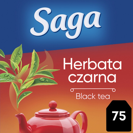 Herbata SAGA, czarna, 75 torebek