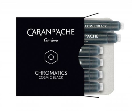 Naboje CARAN D'ACHE Chromatics Cosmic Black, 6szt., czarne