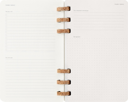 Kalendarz tygodniowy/miesięczny na spirali MOLESKINE 2026, 12M, L, miękka oprawa, 13x21cm, czarny