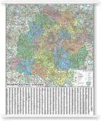 Mapa magnetyczna województwa Łódzkiego 100x120cm 1:180 tys.